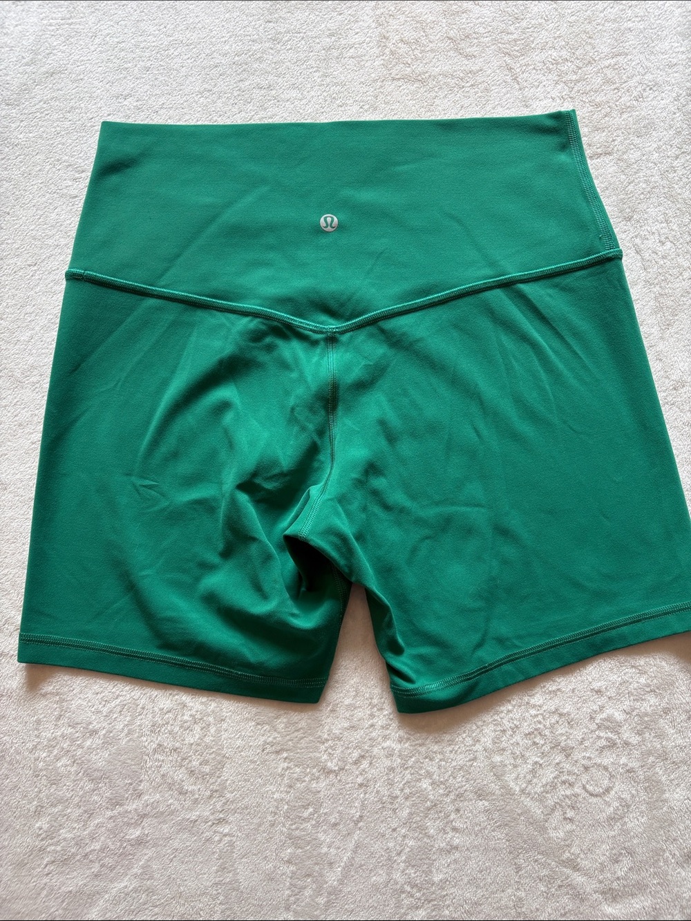 LULULEMON ATHLETICA WOMEN’S EMERALD-GREEN HIGH-RISE BIKER SHORTS